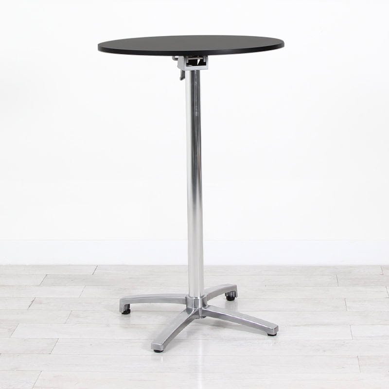 Poseur Table - Black / Chrome