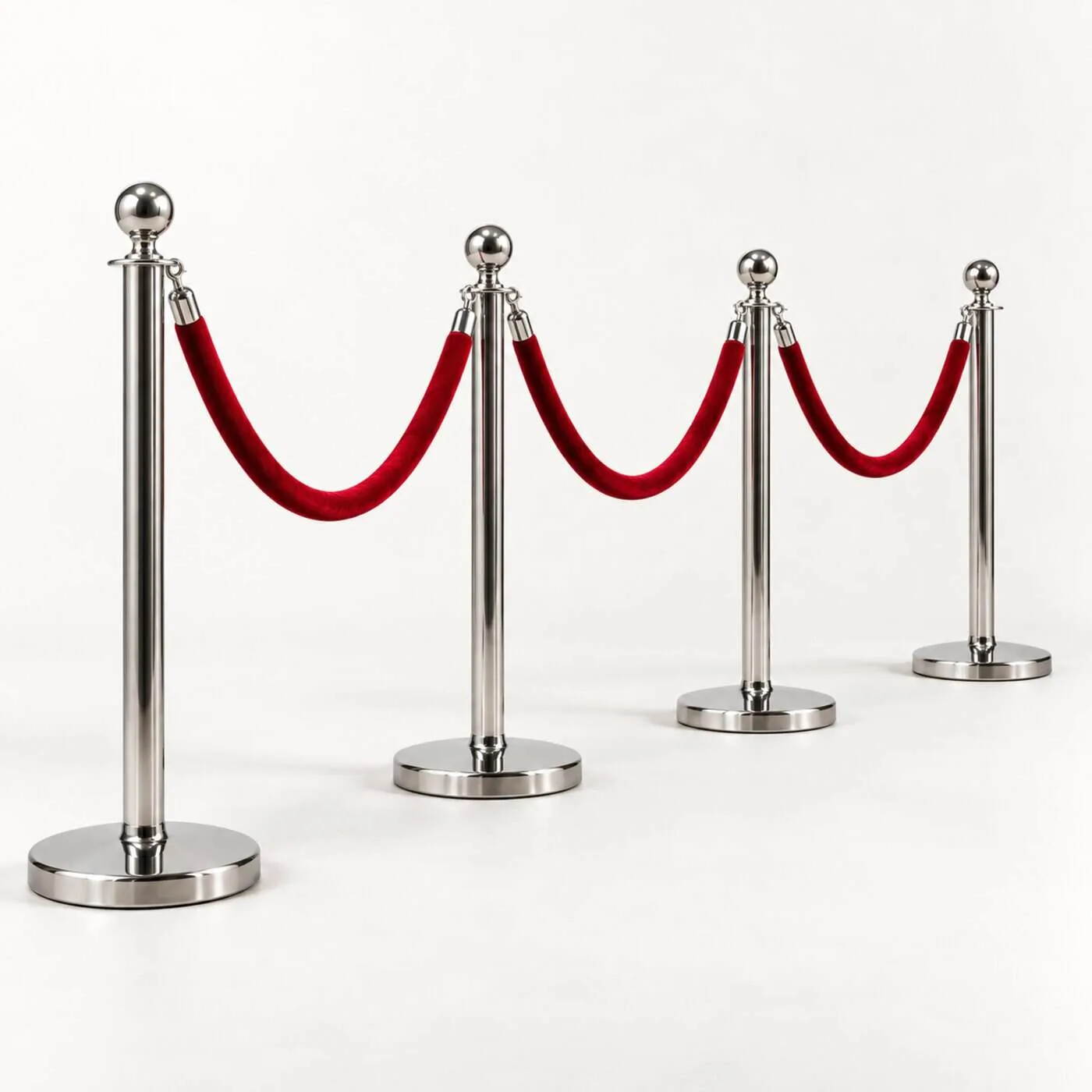 Chrome Rope & Post Barrier